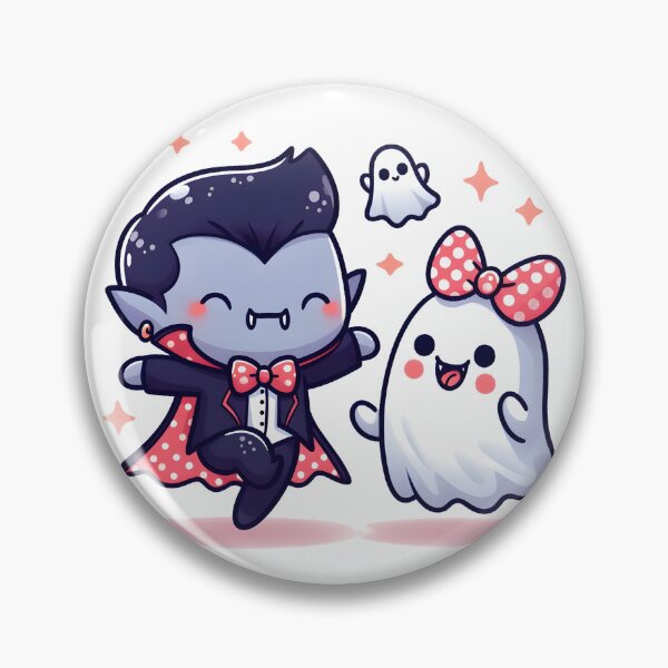 Item preview, Kawaii Whimsical Vampire With Polka Dot Bow designed and sold by CanvasCutie.