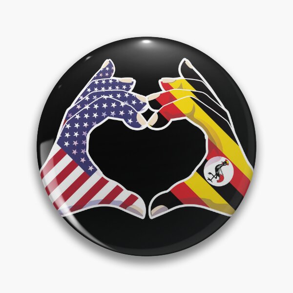 Item preview, Uganda Ugandan USA United States American America Love Heart Peace designed and sold by FlagX.