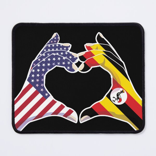 Item preview, Uganda Ugandan USA United States American America Love Heart Peace designed and sold by FlagX.