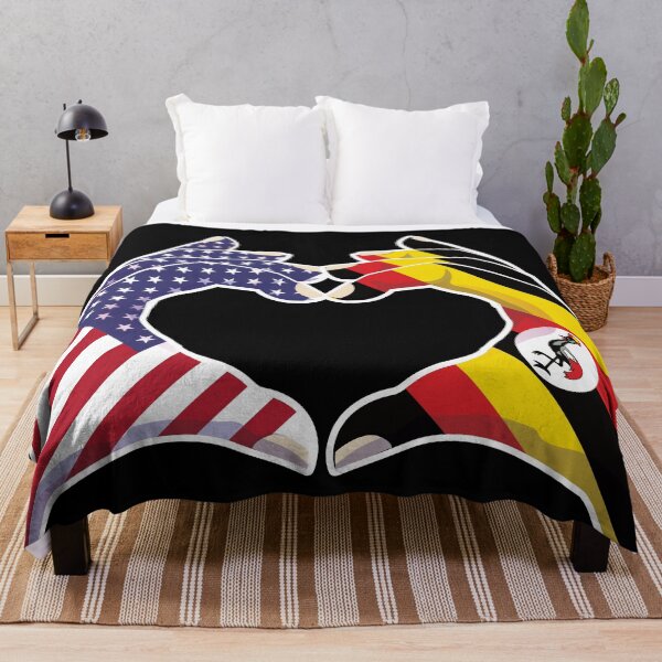 Item preview, Uganda Ugandan USA United States American America Love Heart Peace designed and sold by FlagX.