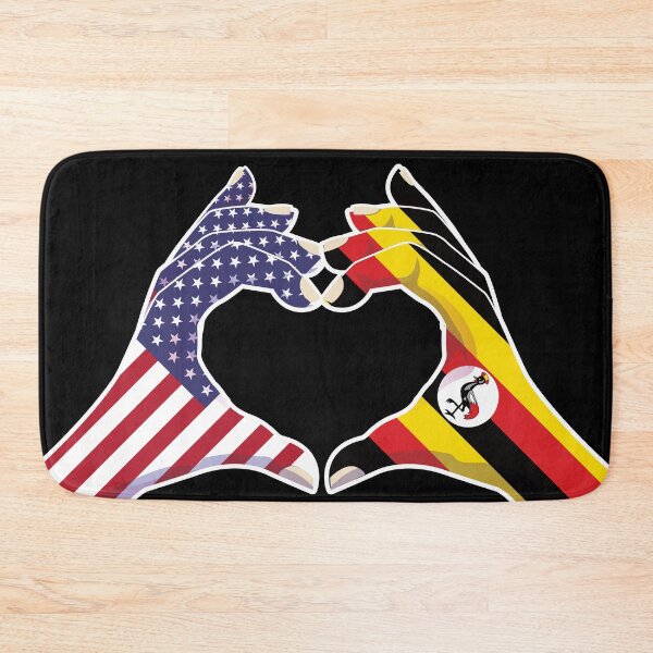 Item preview, Uganda Ugandan USA United States American America Love Heart Peace designed and sold by FlagX.