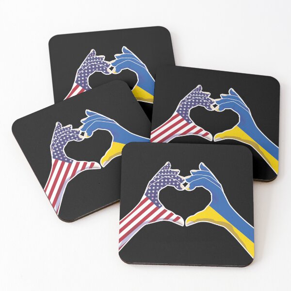Item preview, Ukraine Ukrainian USA United States American America Love Heart Peace designed and sold by FlagX.