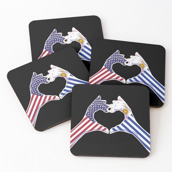 Item preview, Uruguay Uruguayan USA United States American America Love Heart Peace designed and sold by FlagX.