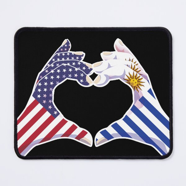 Item preview, Uruguay Uruguayan USA United States American America Love Heart Peace designed and sold by FlagX.