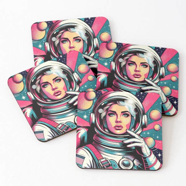 Item preview, Stellar Explorer: Female Astronaut Artwork designed and sold by StickerStudio27.