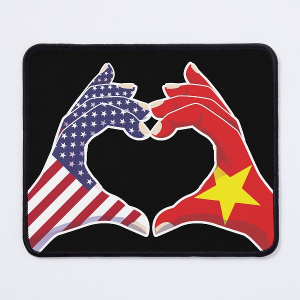 Item preview, Vietnamese Vietnam USA United States American America Love Heart Peace designed and sold by FlagX.
