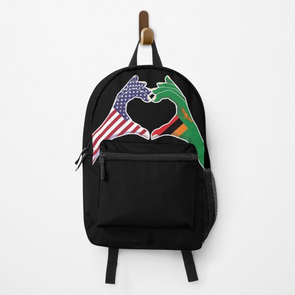 Artikelvorschau, Sambia Sambian USA Vereinigte Staaten Amerikanisch Amerika Liebe Herz Frieden entworfen und verkauft von FlagX.