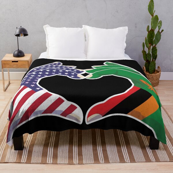 Item preview, Zambia Zambian USA United States American America Love Heart Peace designed and sold by FlagX.