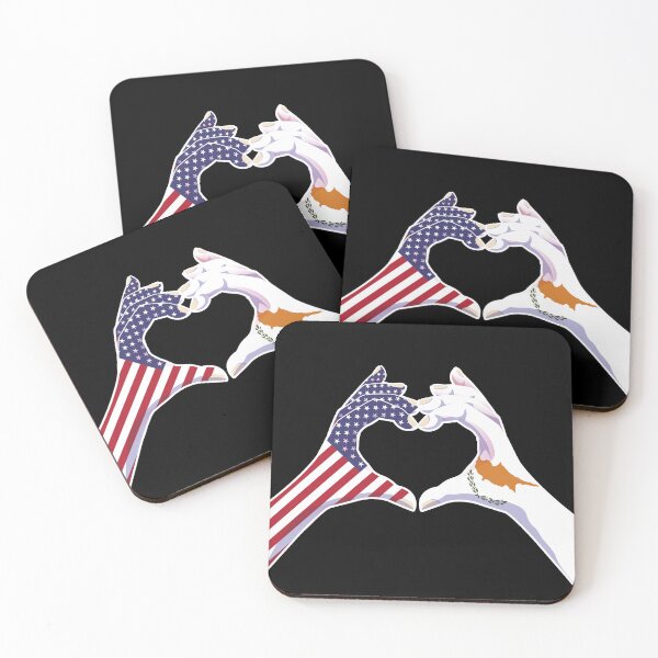Item preview, Cyprus Cypriot USA United States American America Love Heart Peace designed and sold by FlagX.