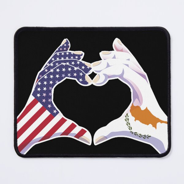 Item preview, Cyprus Cypriot USA United States American America Love Heart Peace designed and sold by FlagX.