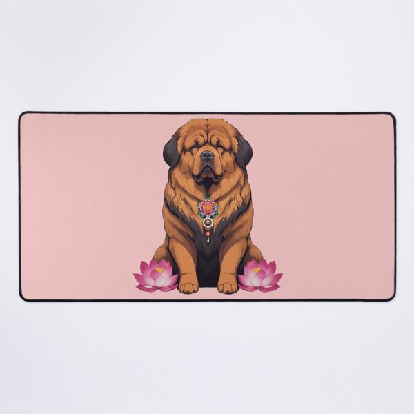 Item preview, Guardian Serenity: The Tibetan Mastiff Amidst Lotus Blossoms. designed and sold by NewtBoo.
