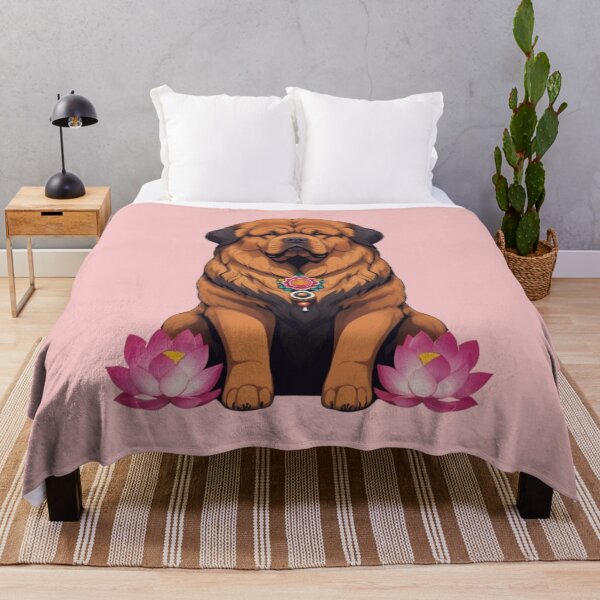 Item preview, Guardian Serenity: The Tibetan Mastiff Amidst Lotus Blossoms. designed and sold by NewtBoo.