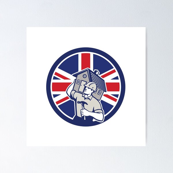 Item preview, British Building Contractor UK Flag Icon designed and sold by patrimonio.