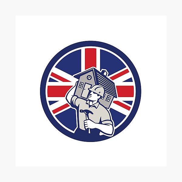 Item preview, British Building Contractor UK Flag Icon designed and sold by patrimonio.