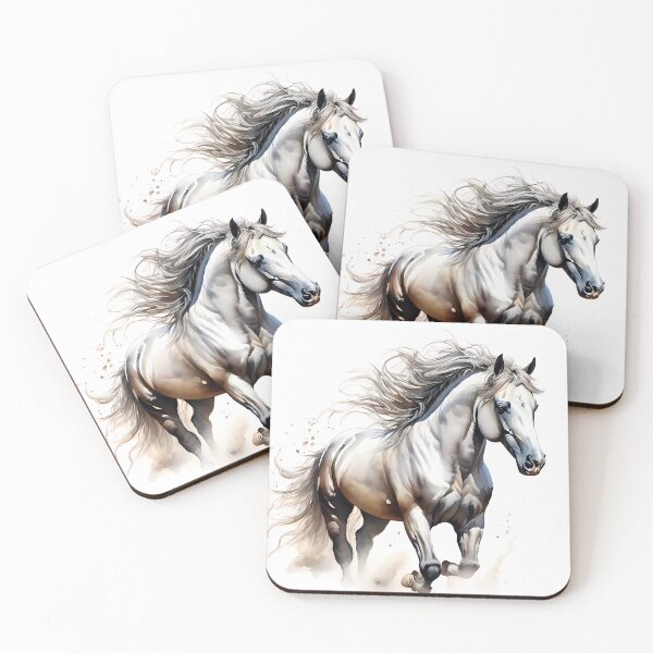 Item preview, Watercolor Elegant Horse Portrait Canvas Print designed and sold by eyyow.