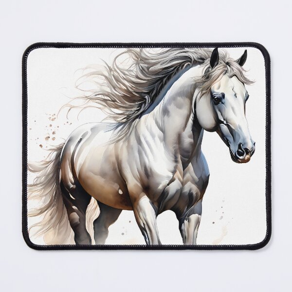 Item preview, Watercolor Elegant Horse Portrait Canvas Print designed and sold by eyyow.
