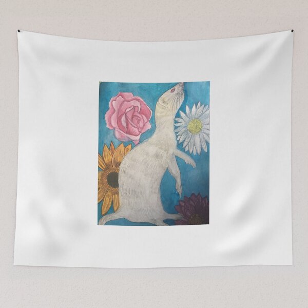 Item preview, Tinks in Summer -albino ferret designed and sold by TanyaSealeyArt.