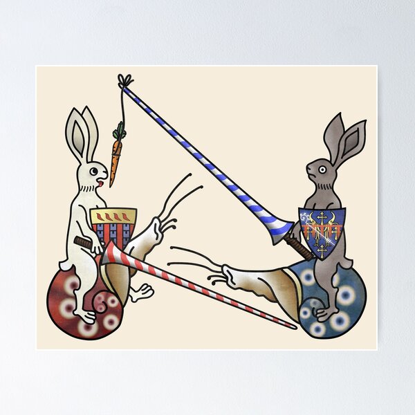 Item preview, Carrot and lance - jousting rabbits designed and sold by MargiKnights.