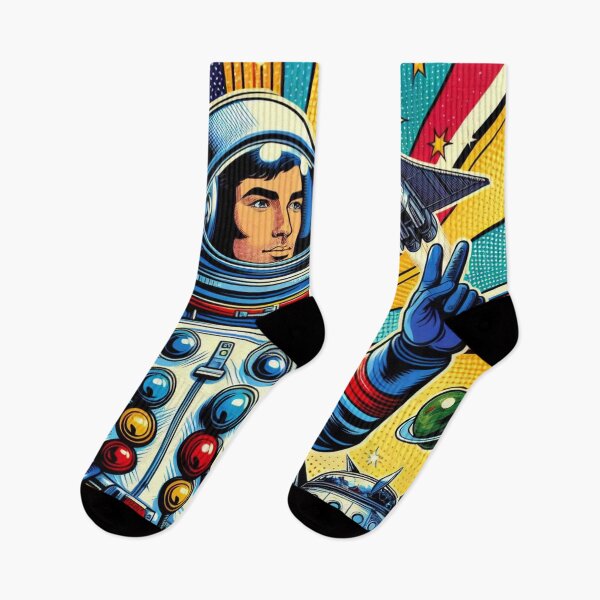 Item preview, Pop Art Cosmic Explorer: Colorful Astronaut Design designed and sold by StickerStudio27.