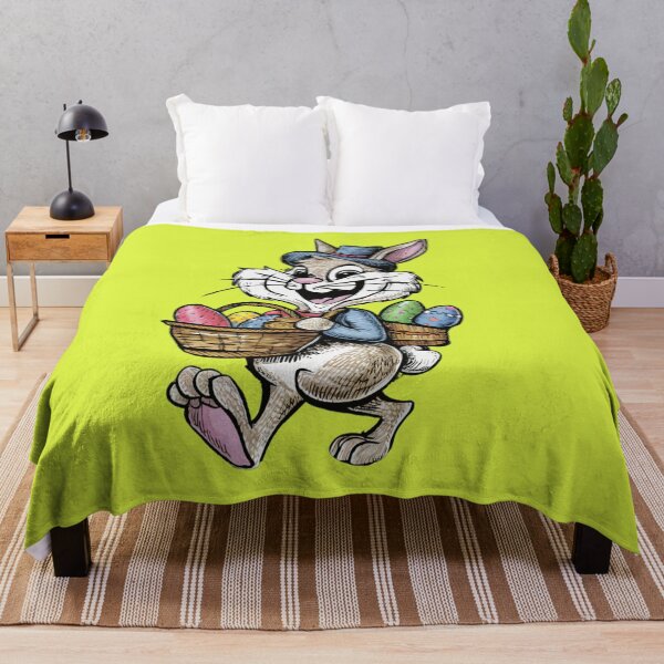 Artikelvorschau, Osterhase mit einem Korb voller Ostereier entworfen und verkauft von MagelliShop.