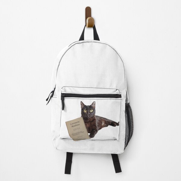 Item preview, cat reading karl marx (as we should all) designed and sold by ella-88.