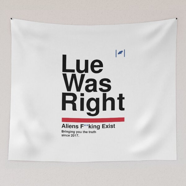 Item preview, Lue Was Right - Black Text designed and sold by Dan Zetterström.