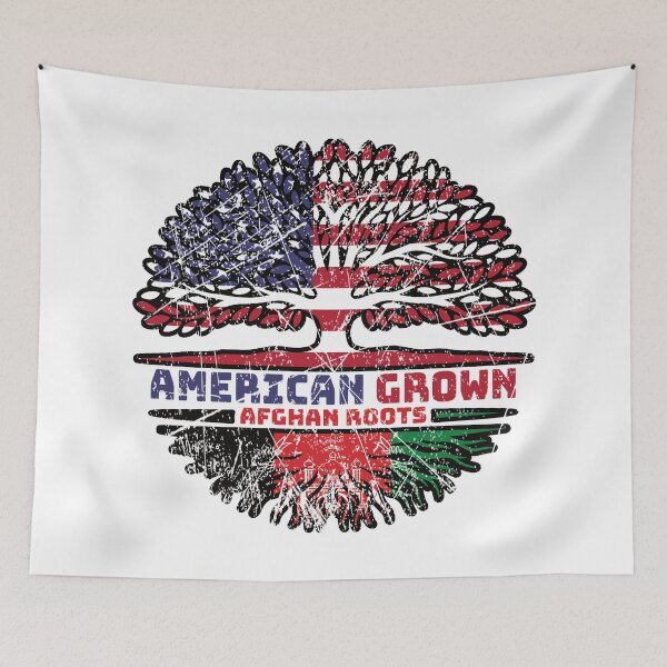 Item preview, Afghanistan Afghan US American USA United States Tree Roots Flag designed and sold by FlagX.
