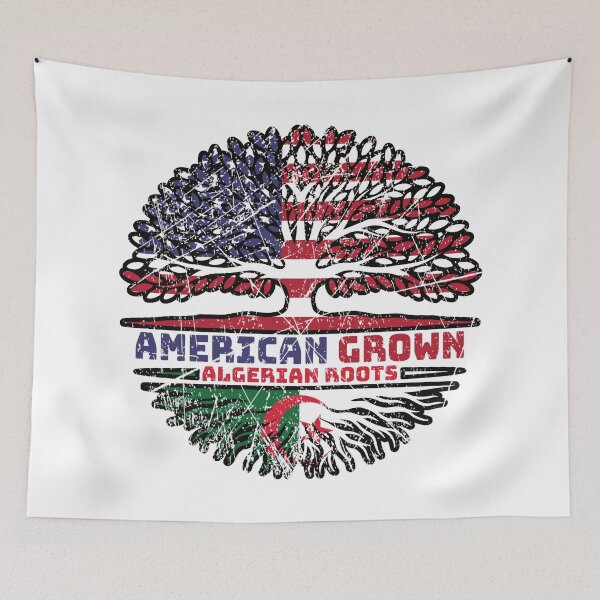 Item preview, Algeria Algerian US American USA United States Tree Roots Flag designed and sold by FlagX.