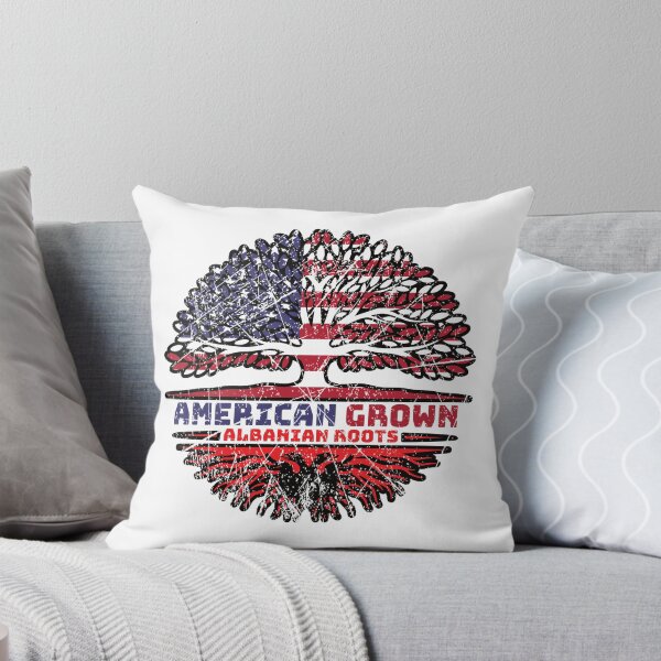 Item preview, Albanian Albania US American USA United States Tree Roots Flag designed and sold by FlagX.
