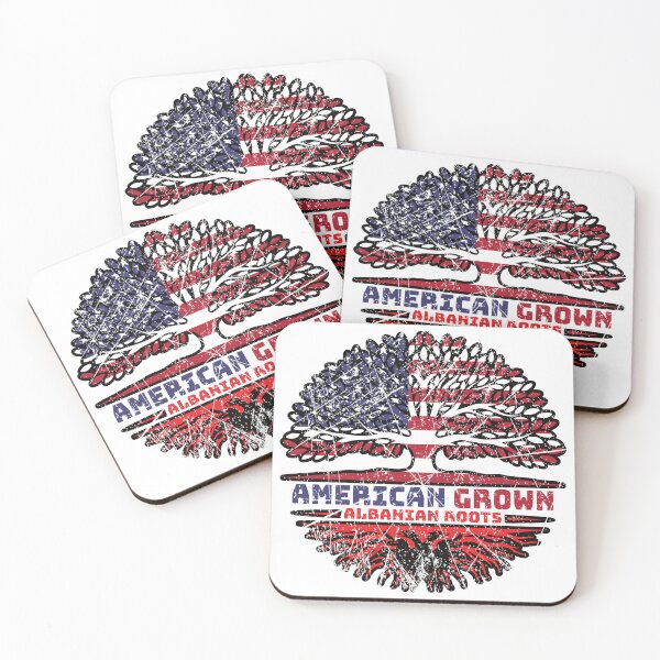 Item preview, Albanian Albania US American USA United States Tree Roots Flag designed and sold by FlagX.