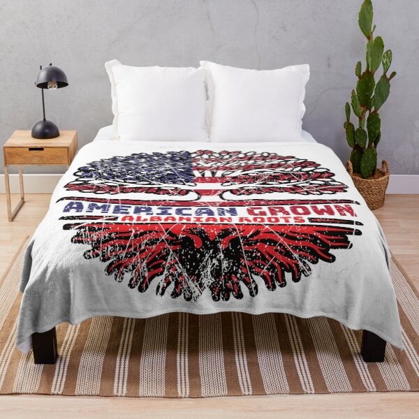 Item preview, Albanian Albania US American USA United States Tree Roots Flag designed and sold by FlagX.