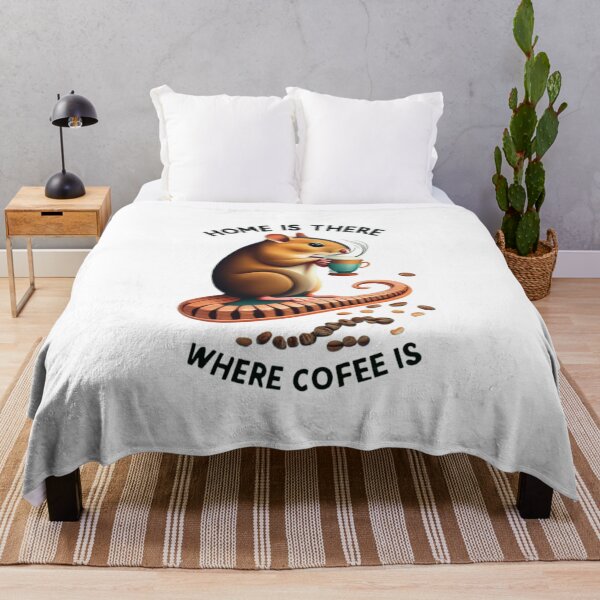 Item preview, home is where the coffee is cute small rodents designed and sold by BlueGoldArt.