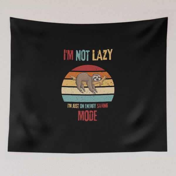 Item preview, "I'm Not Lazy, I'm Just on Energy Saving Mode." Casual Tee designed and sold by AI-volution.