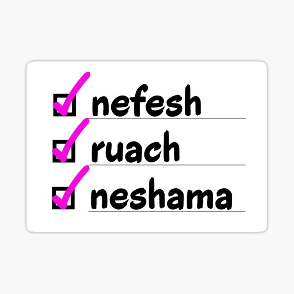 Item preview, Nefesh Ruach Neshama Checklist designed and sold by purplealona.