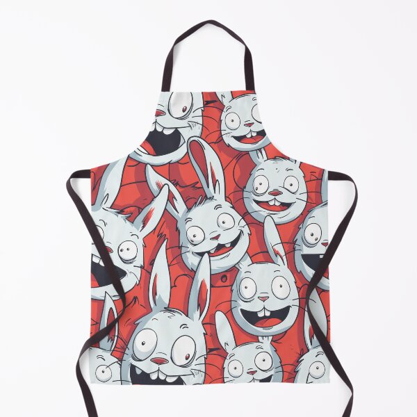 Item preview, Eccentric Cartoon Rabbits on Red designed and sold by PICbyFemke.