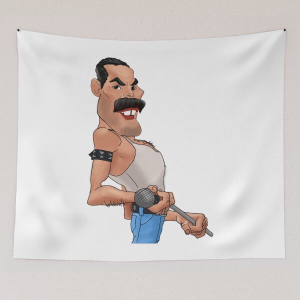 Item preview, custom caricatures! Freddie Mercury designed and sold by OmaElza.