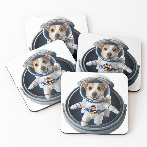 Item preview, cute dog in space designed and sold by graphicboyz112.