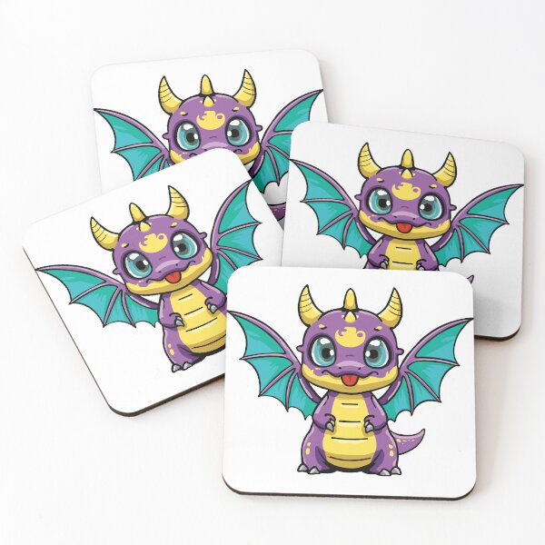 Aperçu de l'œuvre Monstre mignon - bébé dragon violet créée et vendue par Grey House.