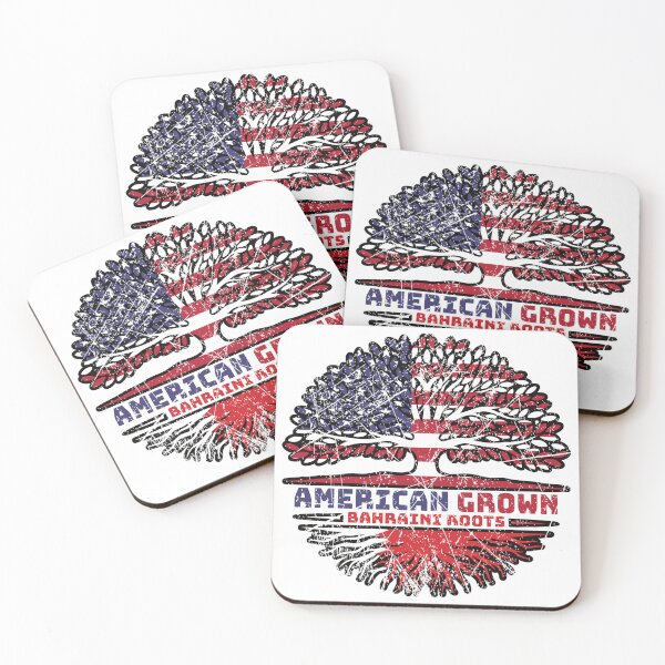 Item preview, Bahrain Bahraini American USA Tree Roots Flag designed and sold by FlagX.