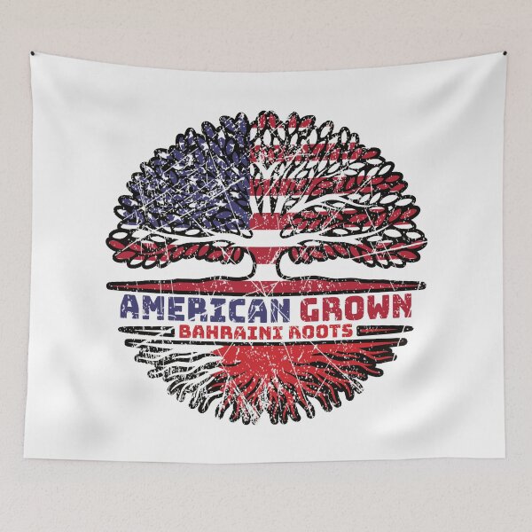 Item preview, Bahrain Bahraini American USA Tree Roots Flag designed and sold by FlagX.