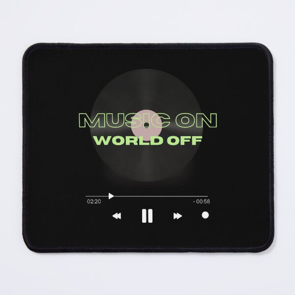 Item preview, Music On, World Off (Green) designed and sold by OmaElza.