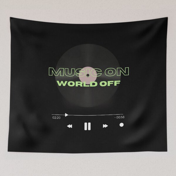 Item preview, Music On, World Off (Green) designed and sold by OmaElza.