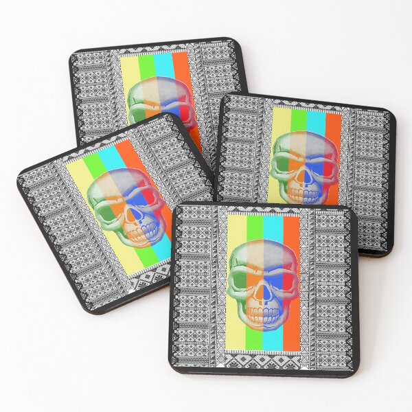 Item preview, Rainbow skull with ethnic pattern designed and sold by Bukhisz.