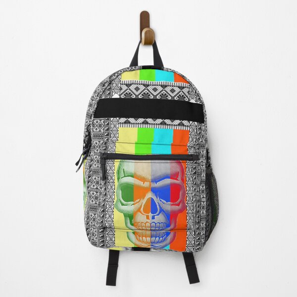 Item preview, Rainbow skull with ethnic pattern designed and sold by Bukhisz.