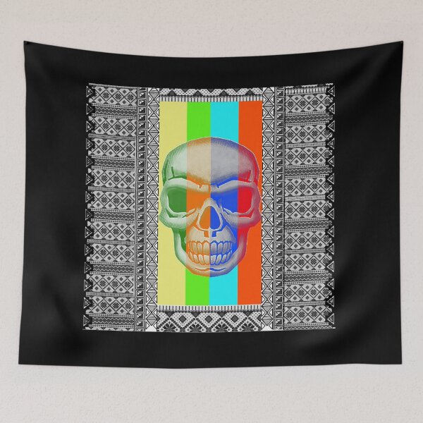 Item preview, Rainbow skull with ethnic pattern designed and sold by Bukhisz.