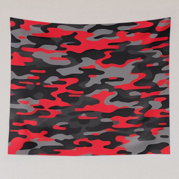 Item preview, Red and Black Camouflage designed and sold by TheCamoShop.