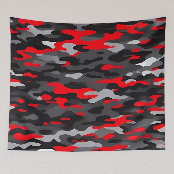Item preview, Red and Black Camouflage designed and sold by TheCamoShop.