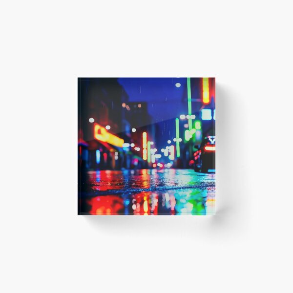 Item preview, Street city night, light bokeh, defocused background, no.3 designed and sold by Gabi.Media.