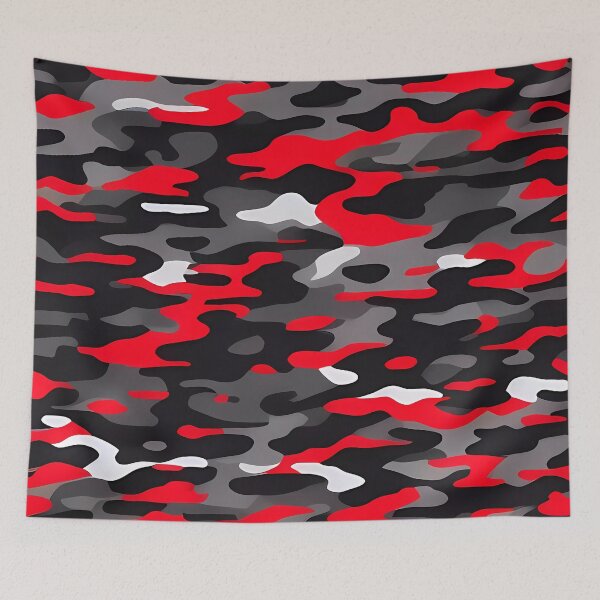 Item preview, Red and Black Camouflage designed and sold by TheCamoShop.