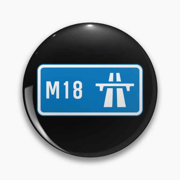 Item preview, Yorkshire Bound - Blue M18 Motorway Sign designed and sold by WilliamsonMedia.